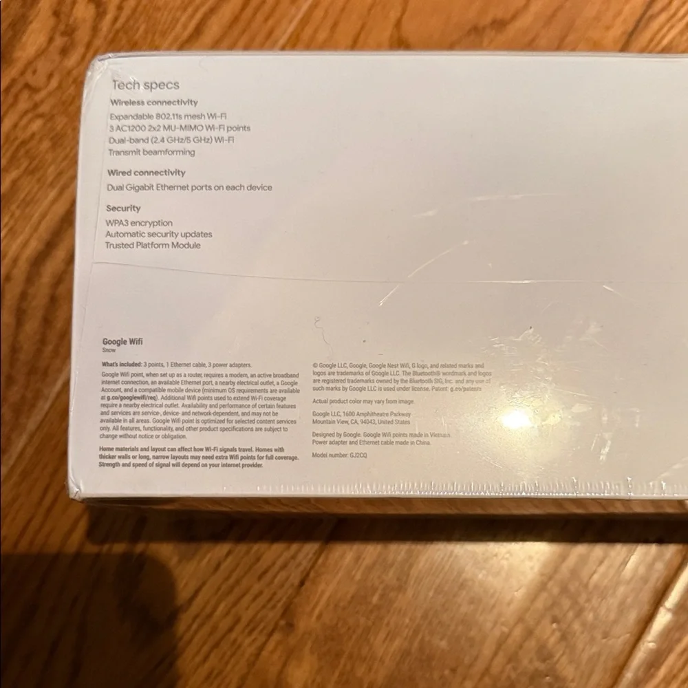 Google WiFi Snow Mesh Network, 3 pack in snow. New unopened box.